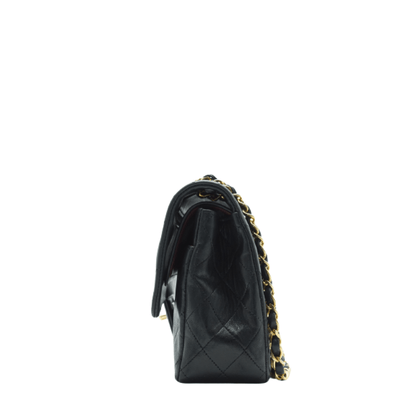 Lambskin Flap 25 Chain Shoulder Bag Gold Hardware