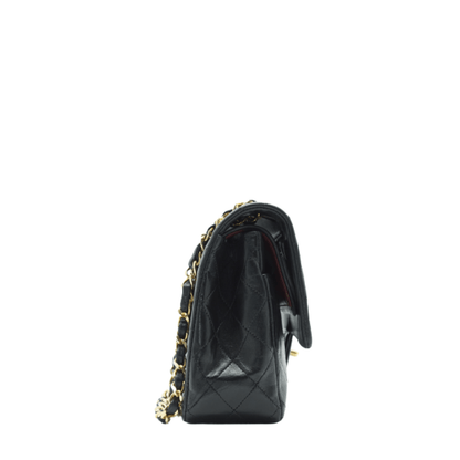 Lambskin Flap 25 Chain Shoulder Bag Gold Hardware