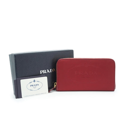 Logo Jacquard Round Zip Long Wallet