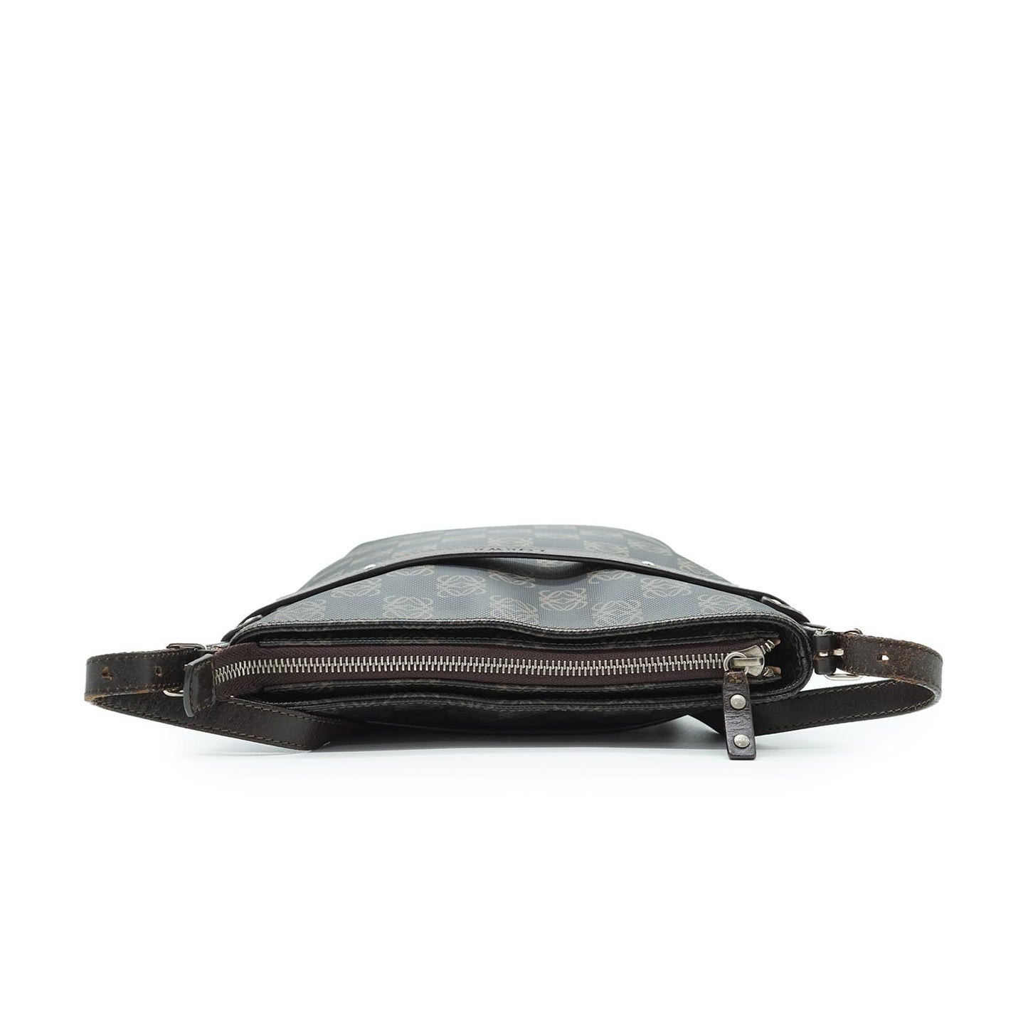 Anagram Leather Shoulder Bag with Pouch