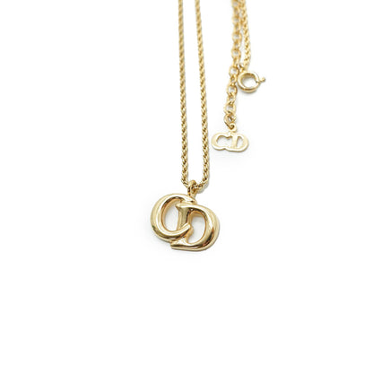 CD Logo Gold Chain Necklace