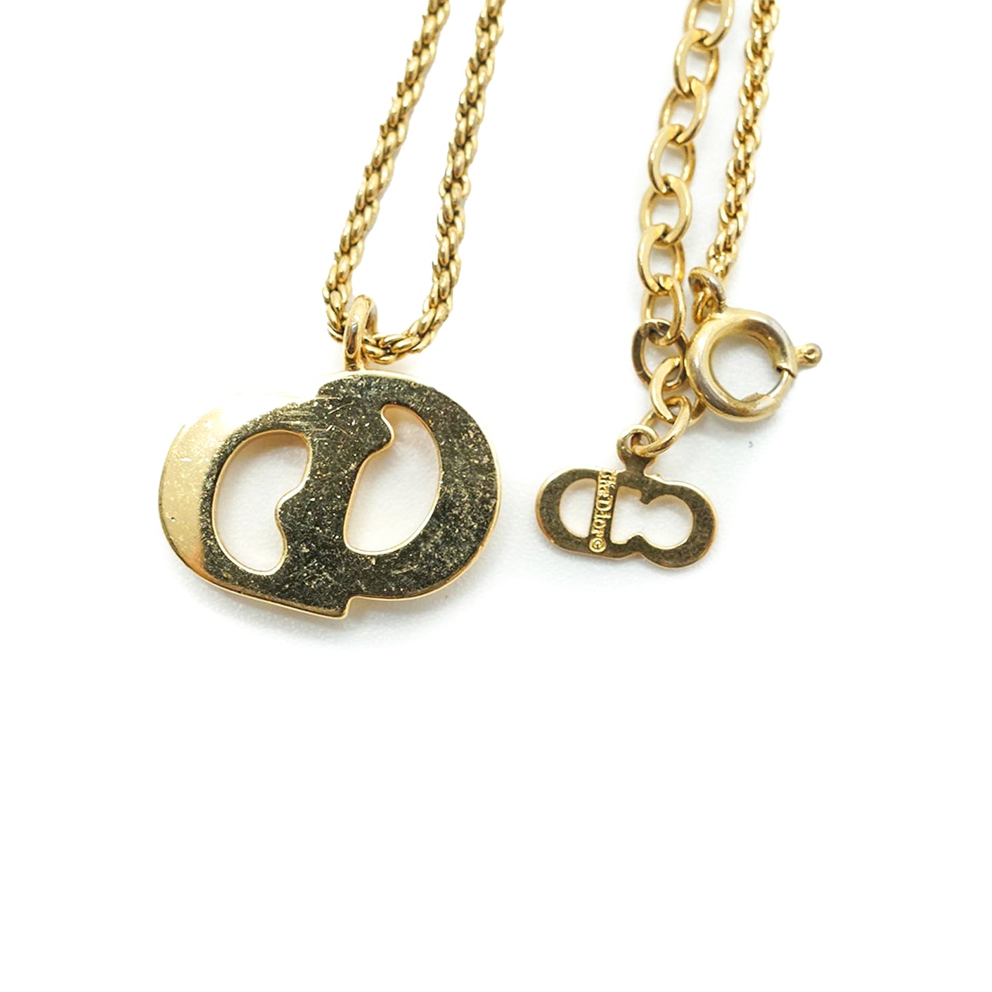 CD Logo Gold Chain Necklace