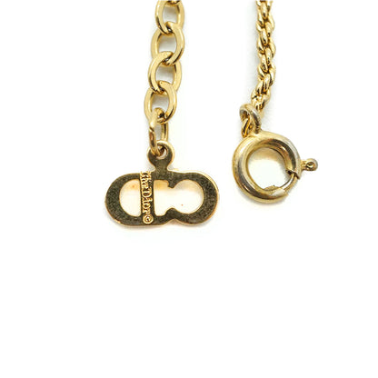 CD Logo Gold Chain Necklace