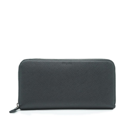 Saffiano Leather Round Long Wallet