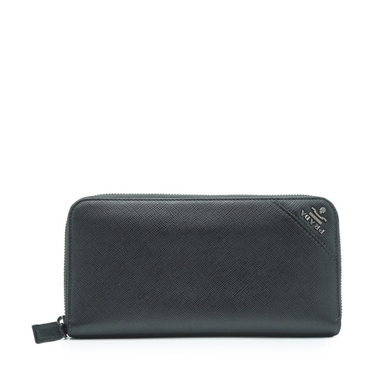 Saffiano Leather Round Long Wallet