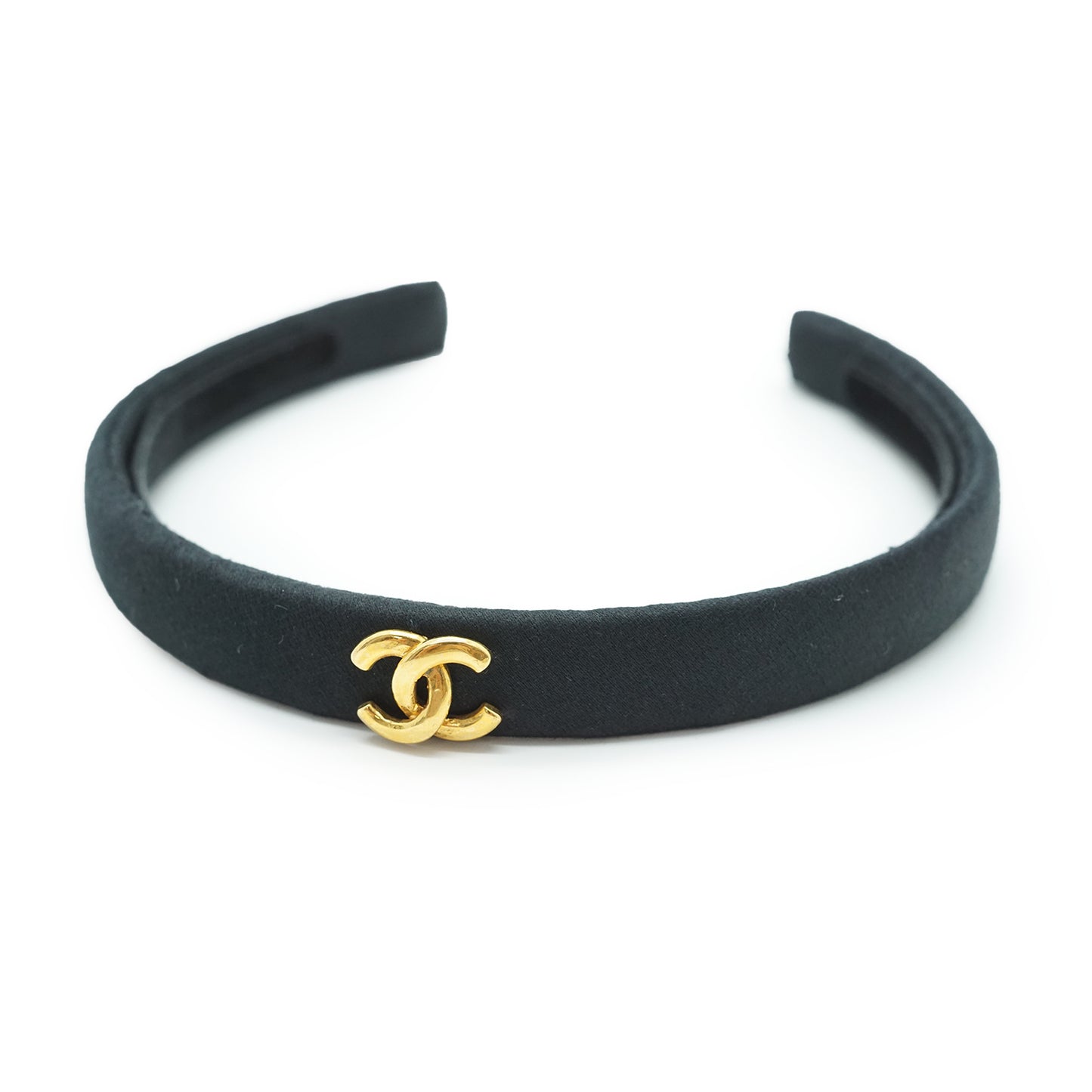 Black Velvet Gold CC Mark Headband