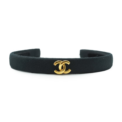 Black Velvet Gold CC Mark Headband