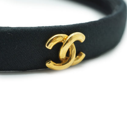 Black Velvet Gold CC Mark Headband