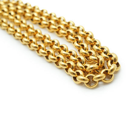 CC Diamond-shaped Gold Plated Chain Necklace