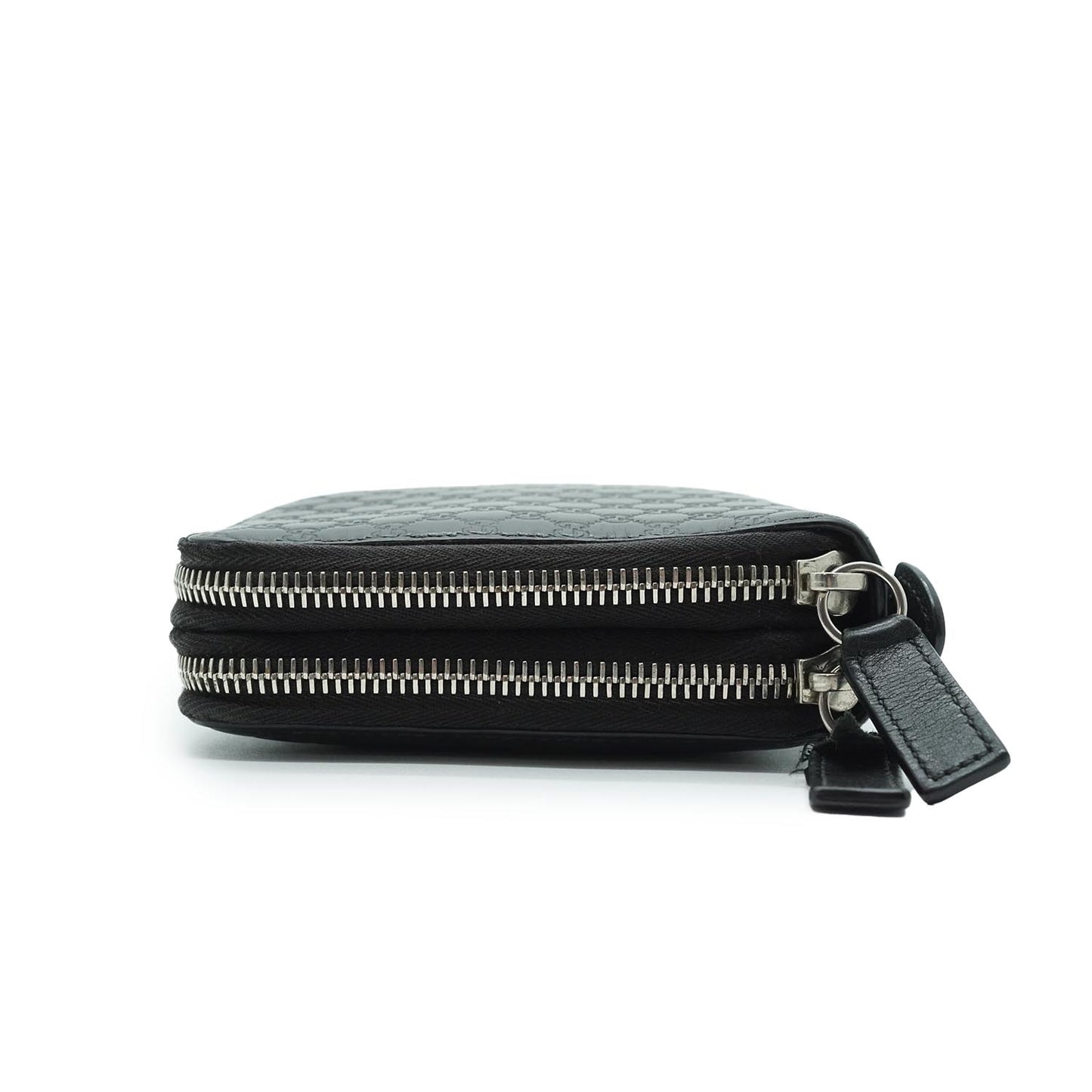 Microguccissima Signature Leather Long Zip Around Wallet