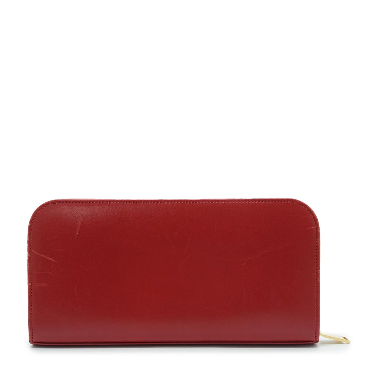 Red Leather Long Wallet