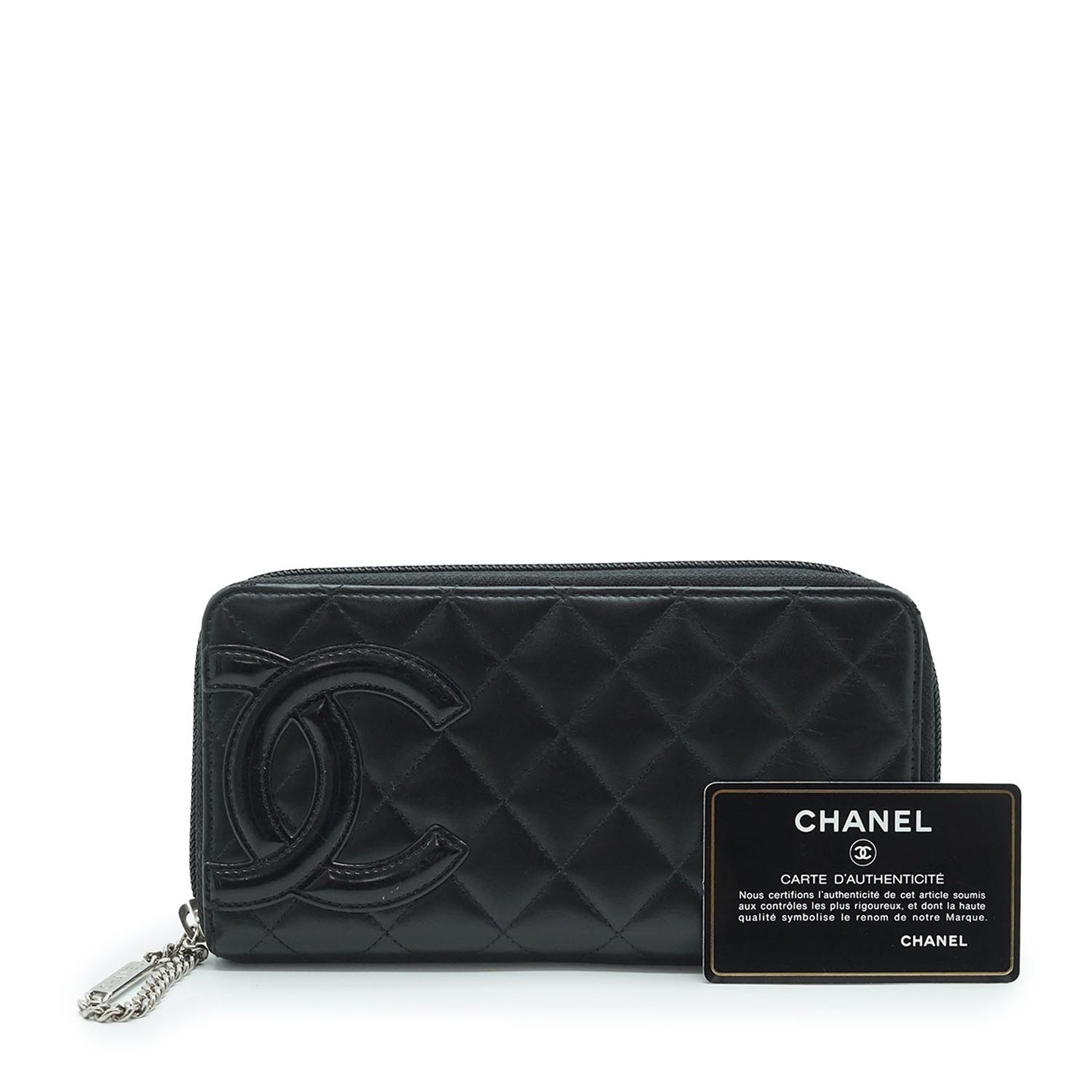 CC Round Zip Leather Long Wallet