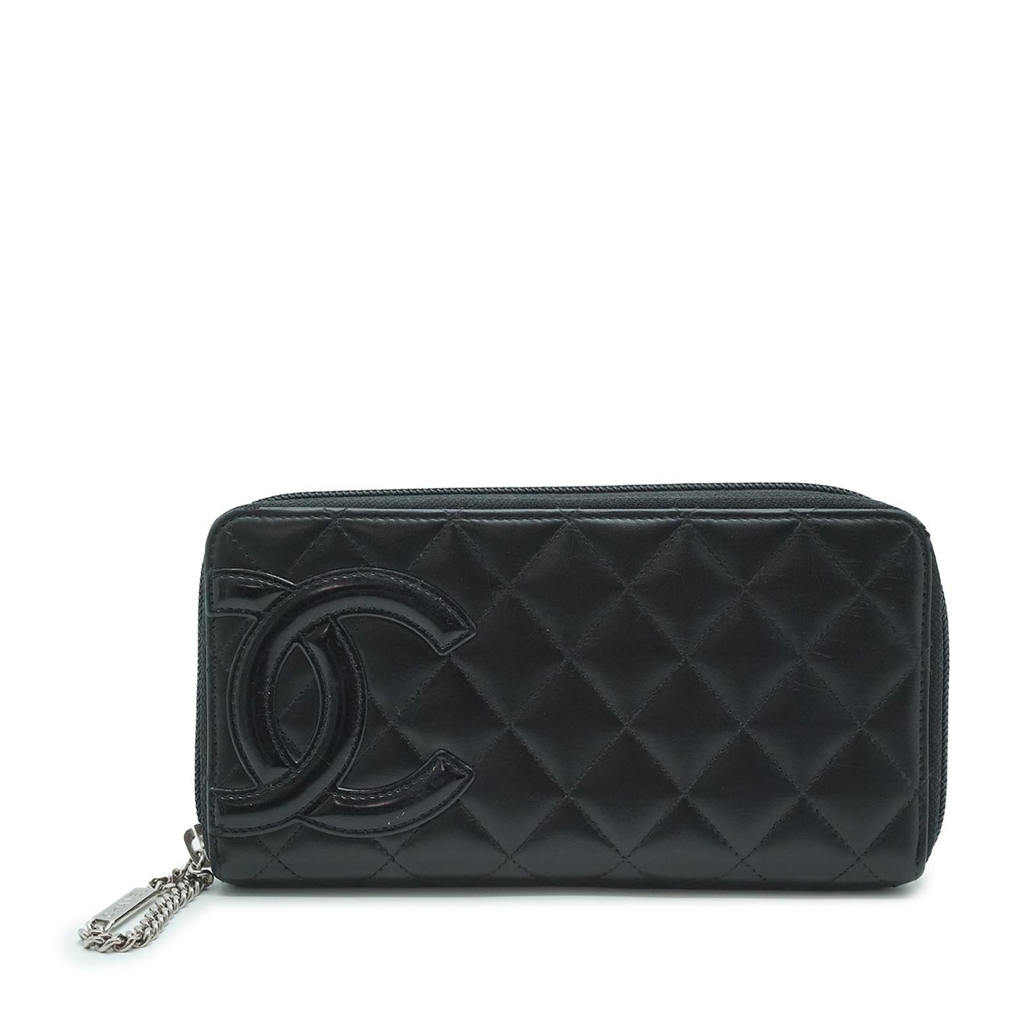 CC Round Zip Leather Long Wallet