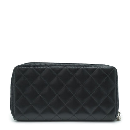 CC Round Zip Leather Long Wallet