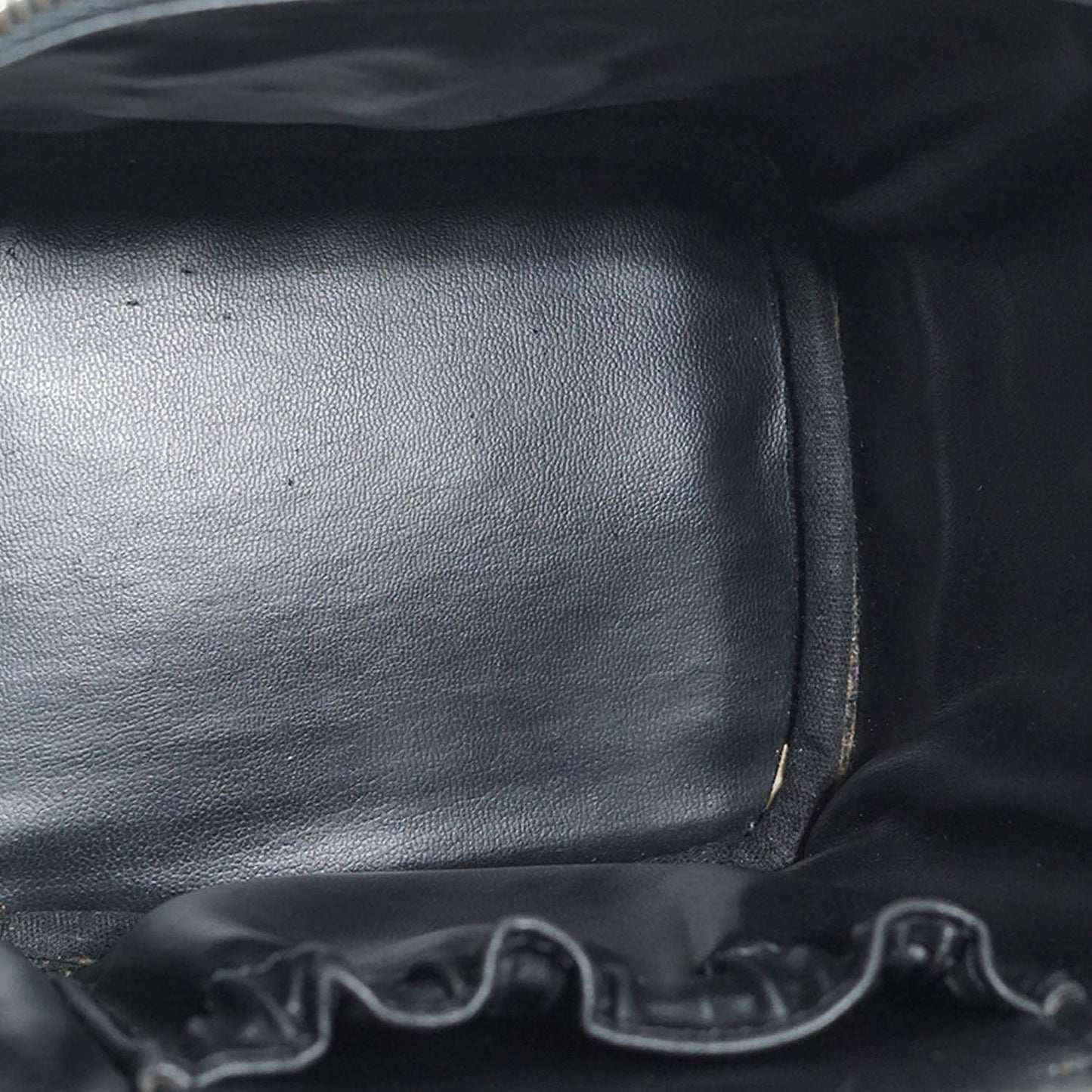 Black Leather Vanity Bag