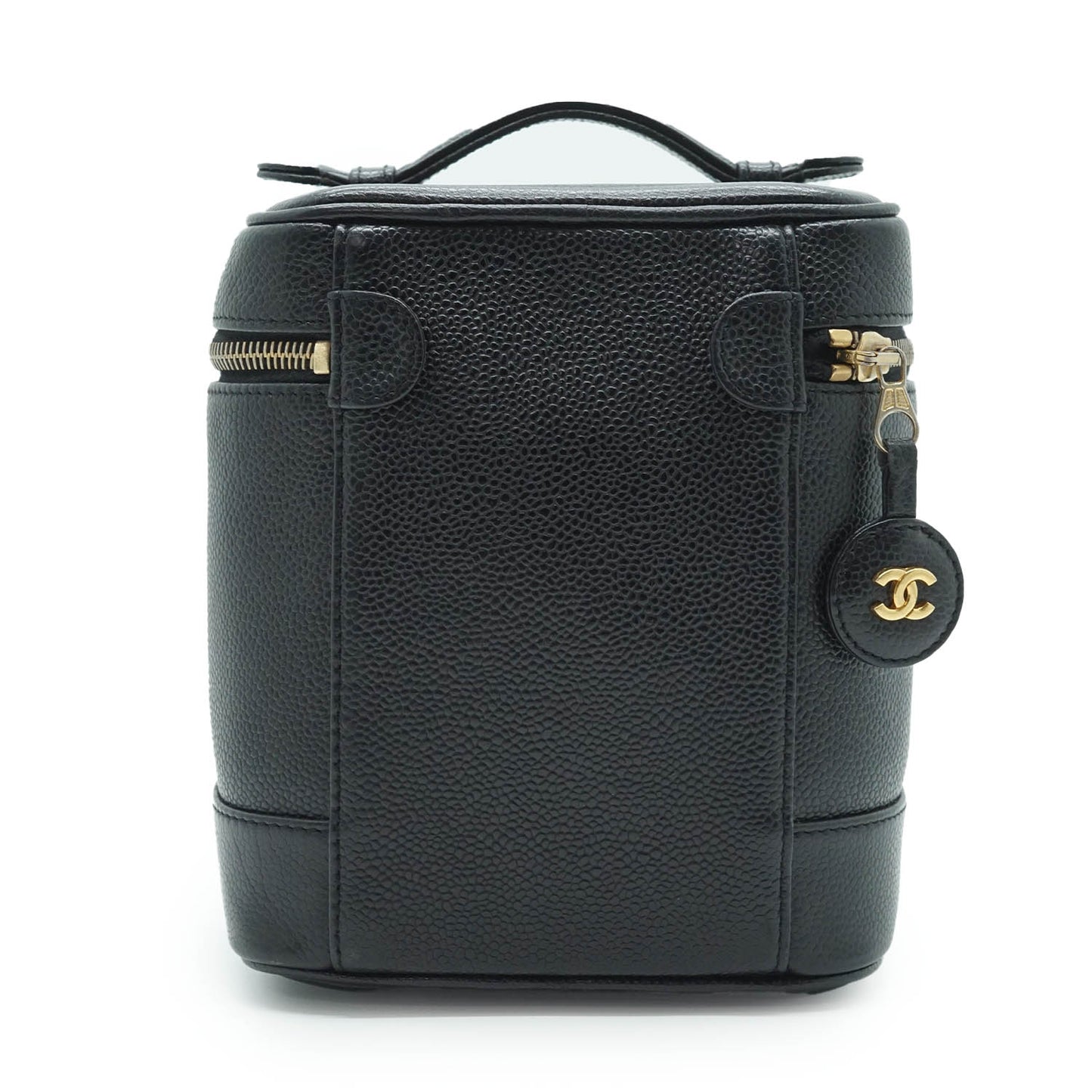 Black Leather Vanity Bag