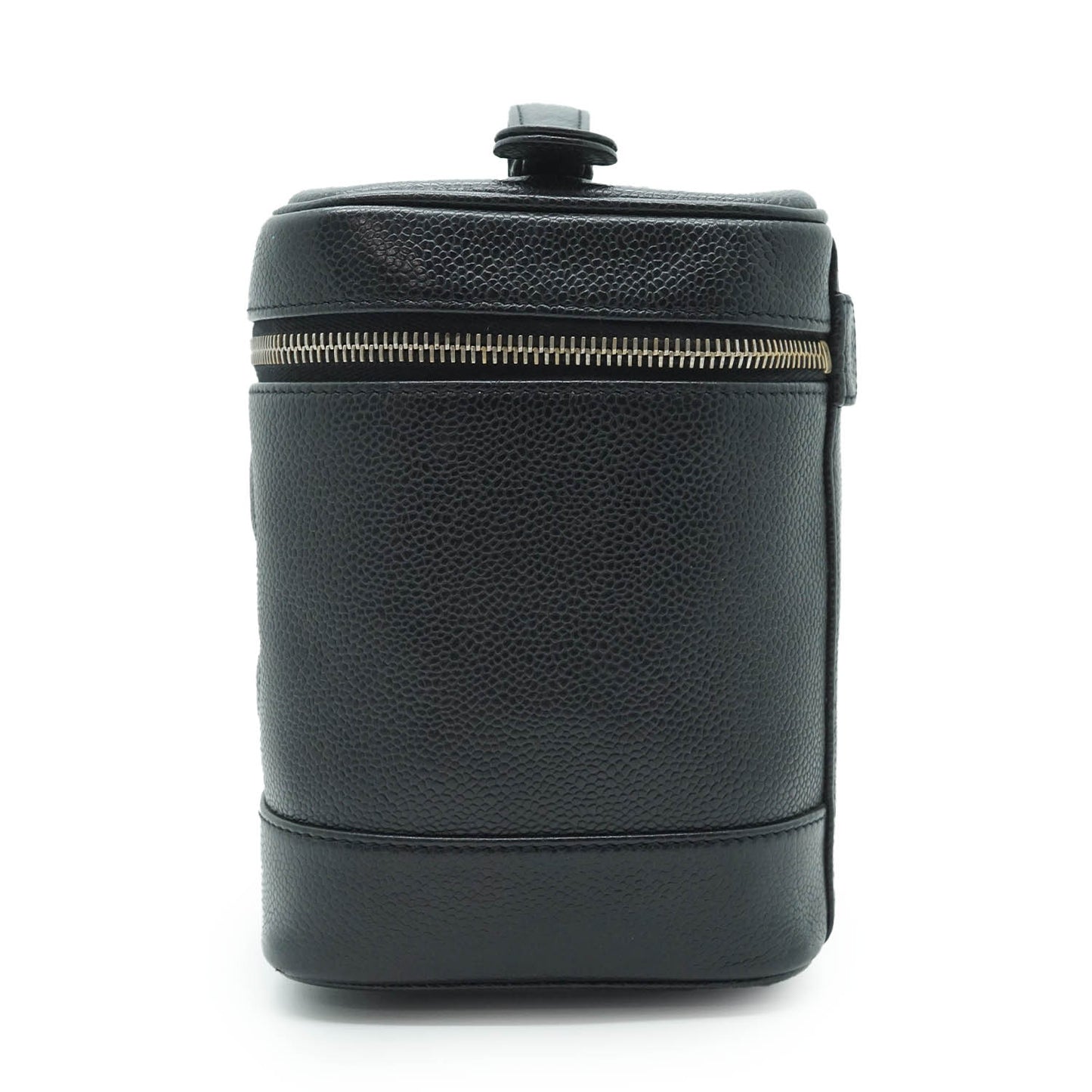 Black Leather Vanity Bag