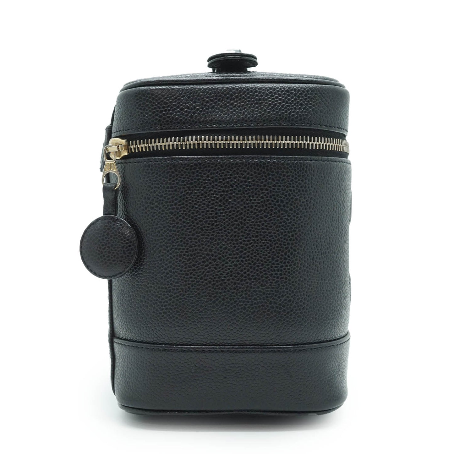 Black Leather Vanity Bag