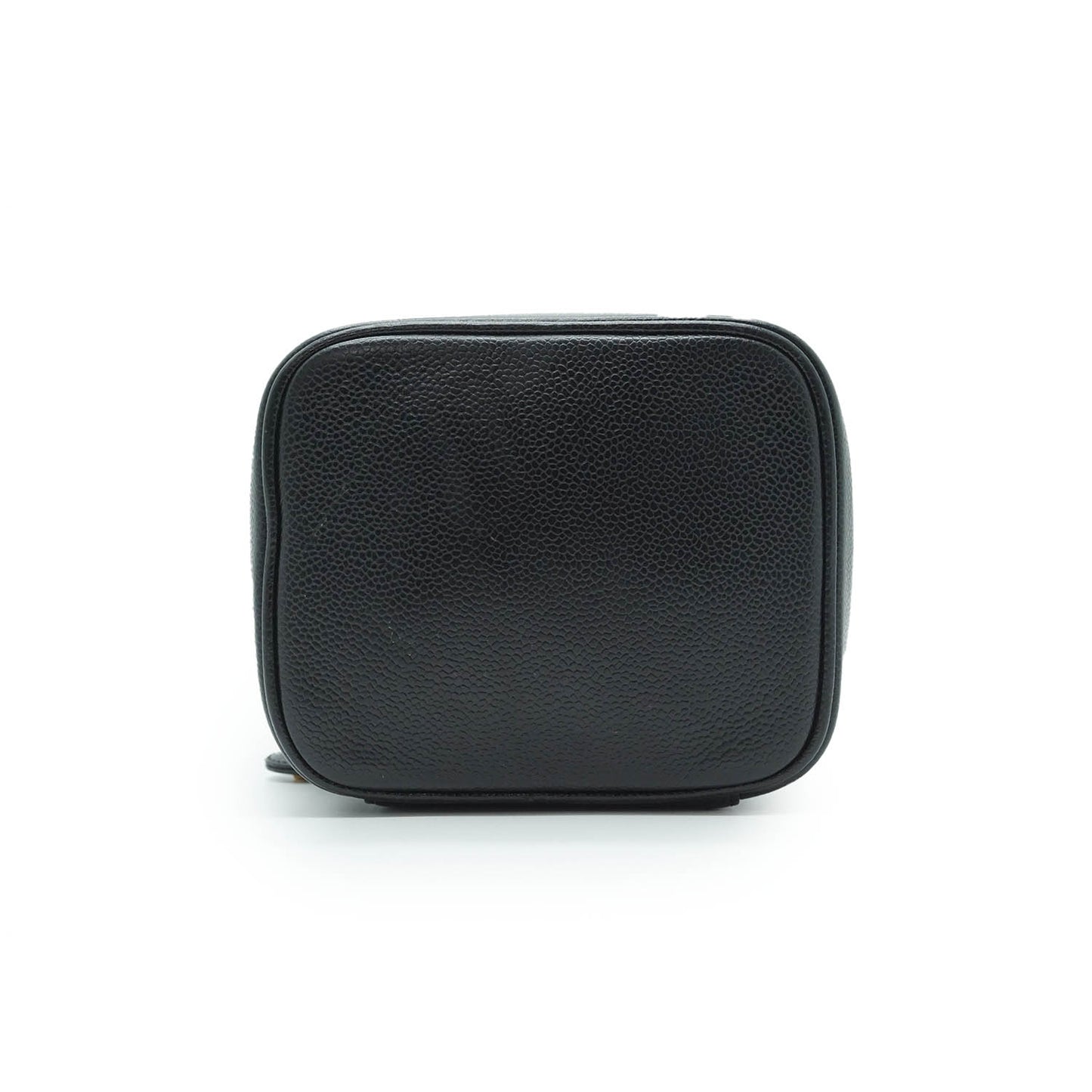 Black Leather Vanity Bag