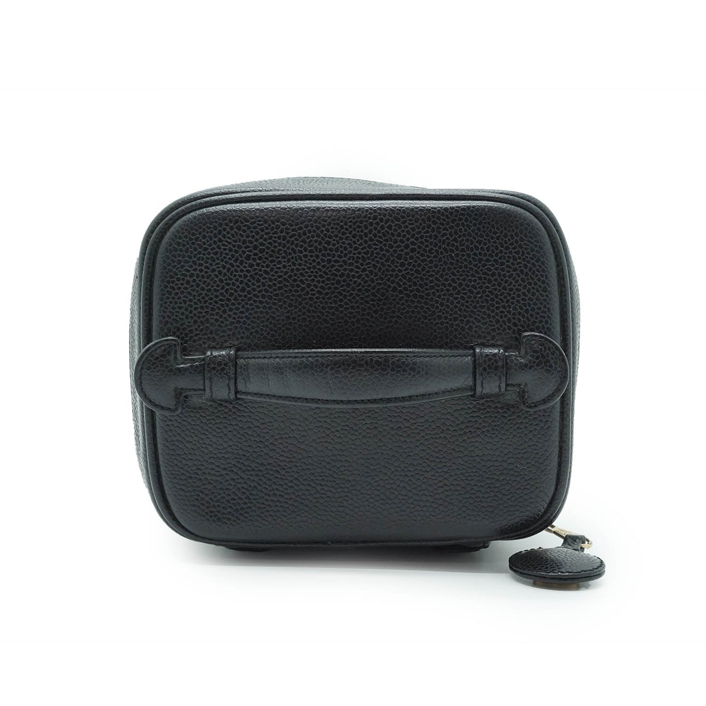 Black Leather Vanity Bag