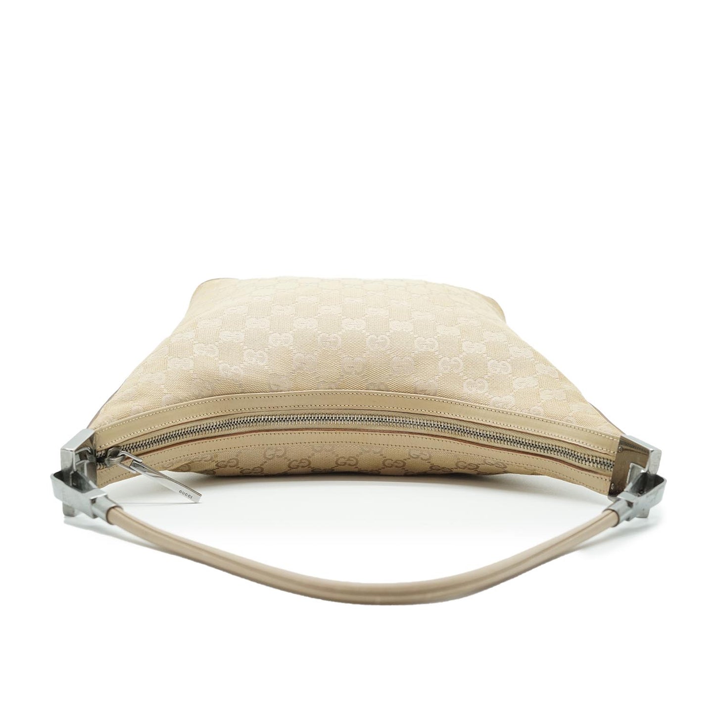 Beige Canvas Shoulder Bag