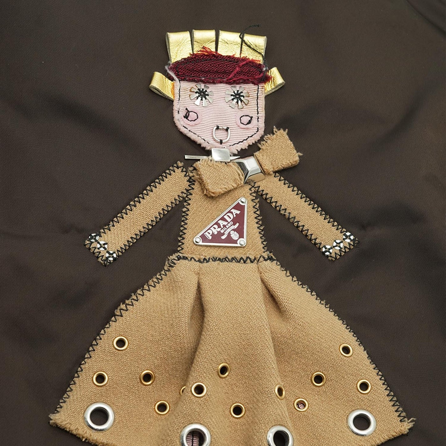 Doll Robot Applique Nylon Tote