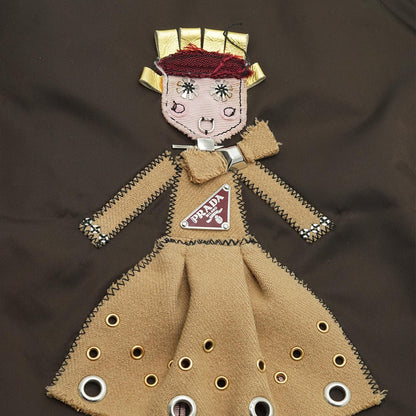 Doll Robot Applique Nylon Tote