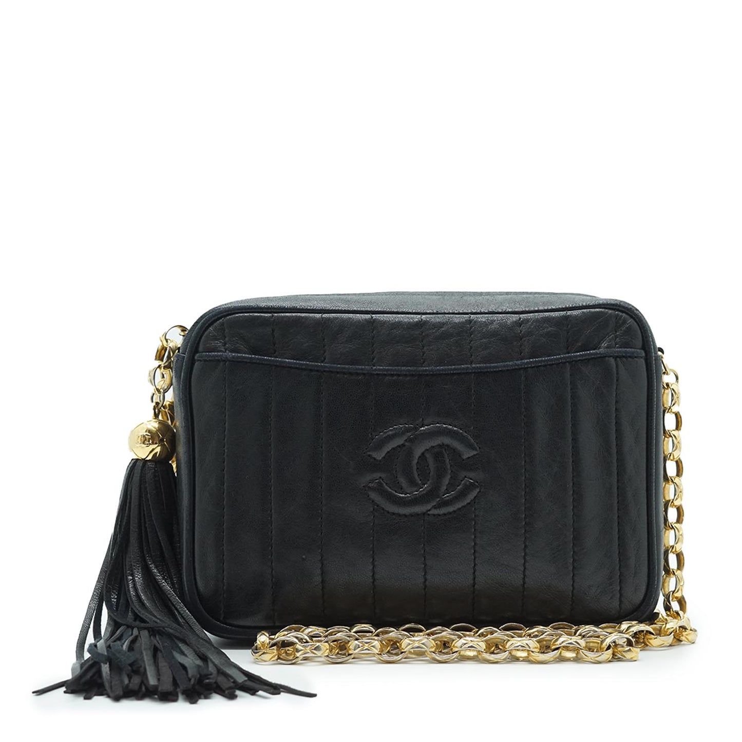 Lambskin Leather Tassel Chain Shoulder