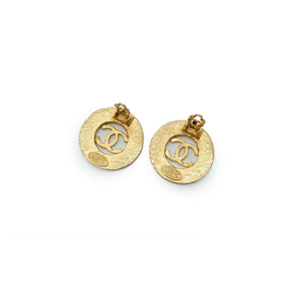 CC Round Gold Earrings 94P