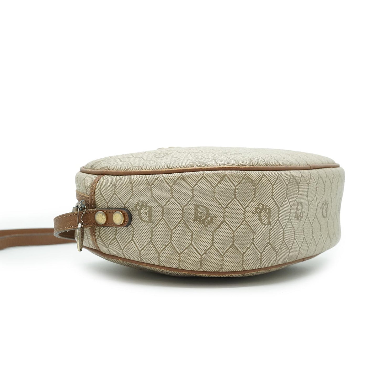 Beige Honeycomb Crossbody Bag