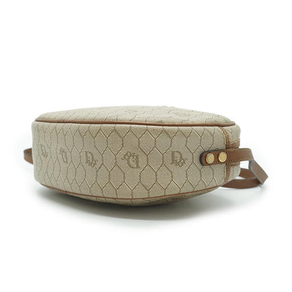 Beige Honeycomb Crossbody Bag