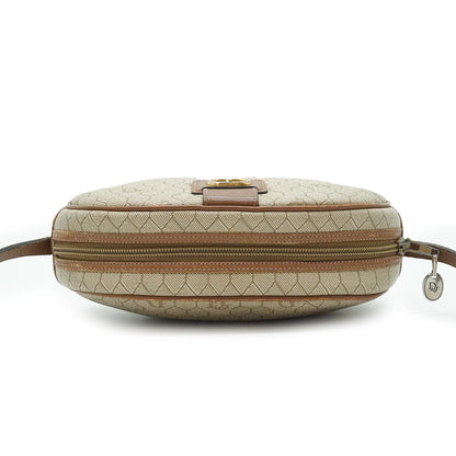 Beige Honeycomb Crossbody Bag