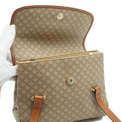 Macadam Beige Square Top Handle Bag