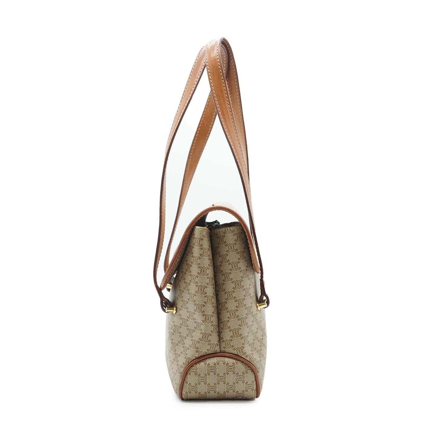 Macadam Beige Square Top Handle Bag