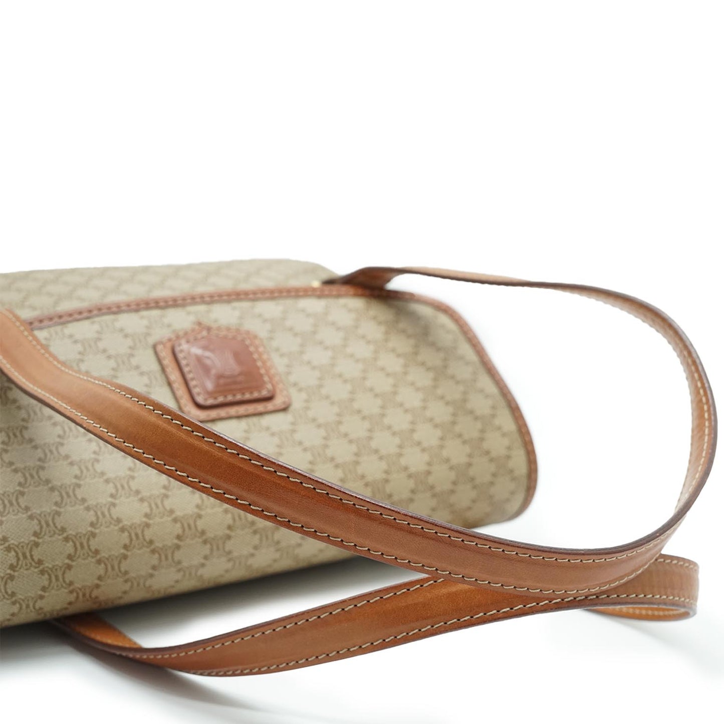 Macadam Beige Square Top Handle Bag