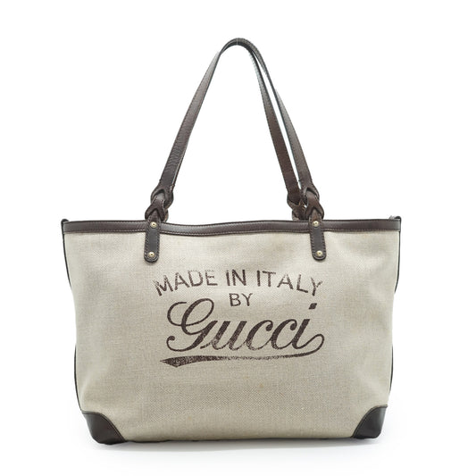 Canvas Logo Letter Tote