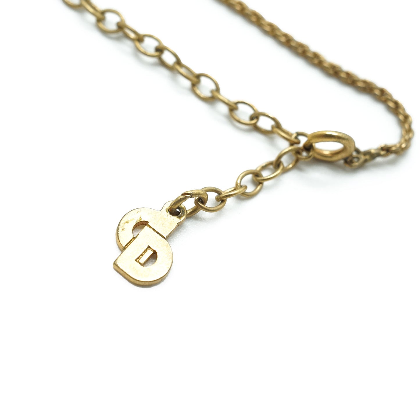 Rhinestone Heart Gold Necklace