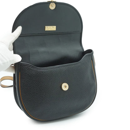 Black Brown Rounded Shoulder Bag