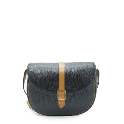 Black Brown Rounded Shoulder Bag