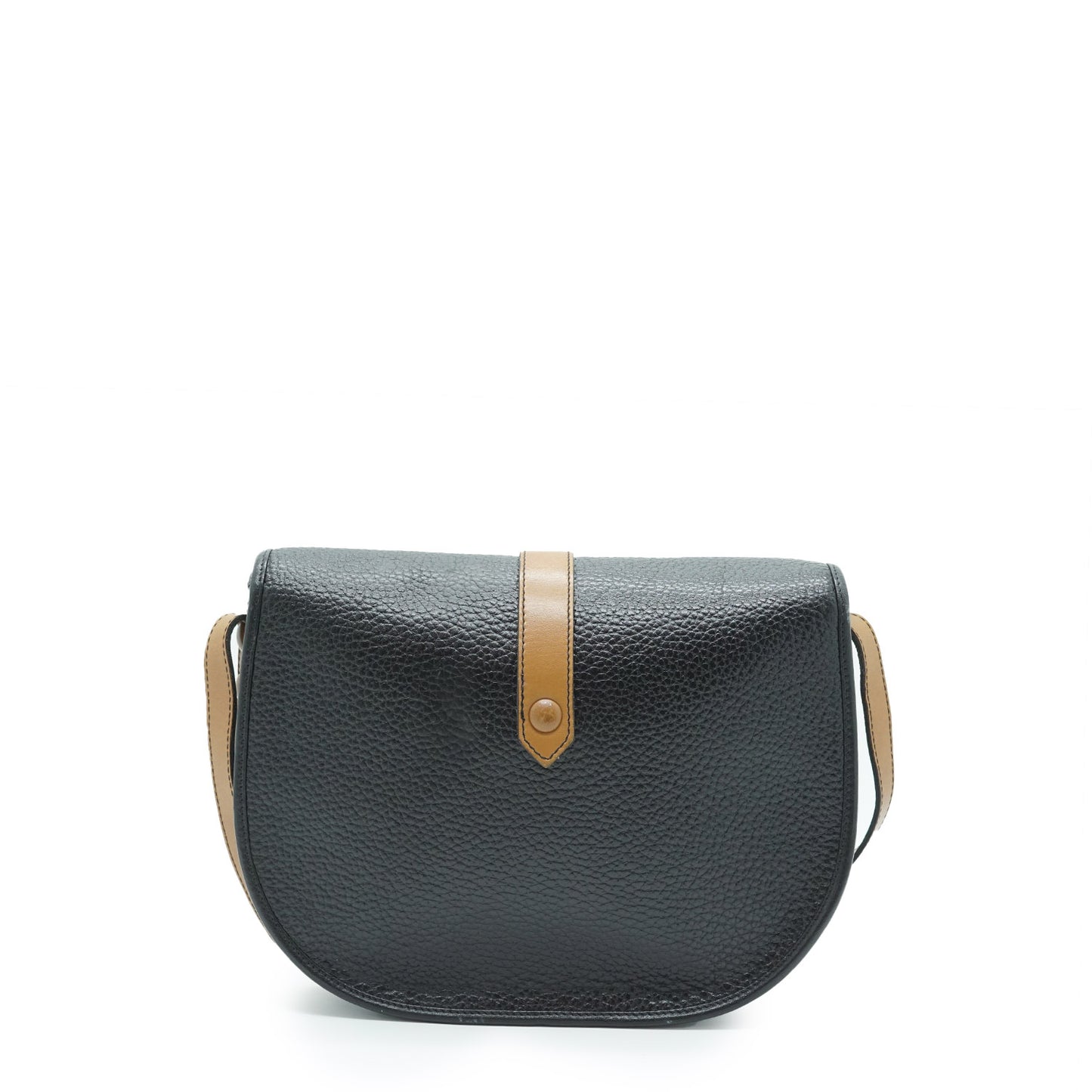 Black Brown Rounded Shoulder Bag