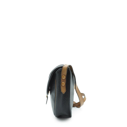 Black Brown Rounded Shoulder Bag