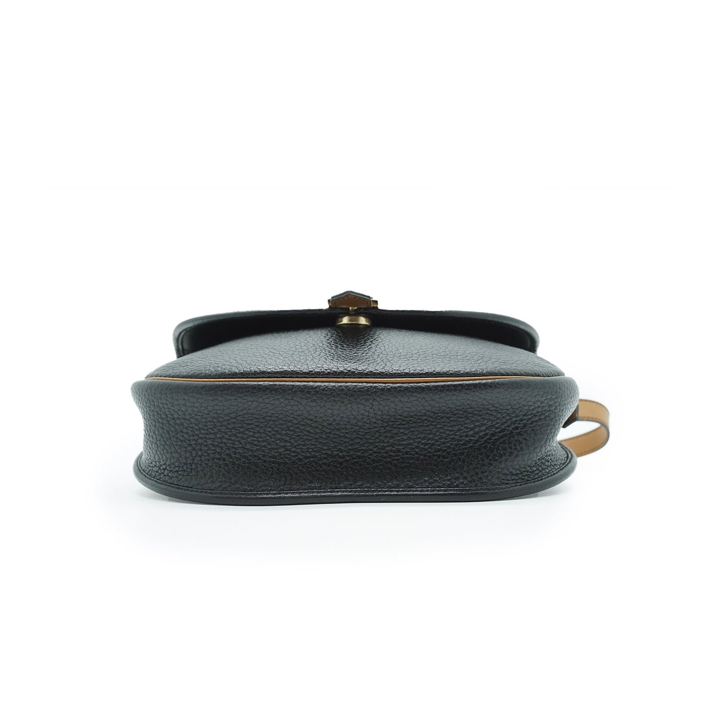 Black Brown Rounded Shoulder Bag