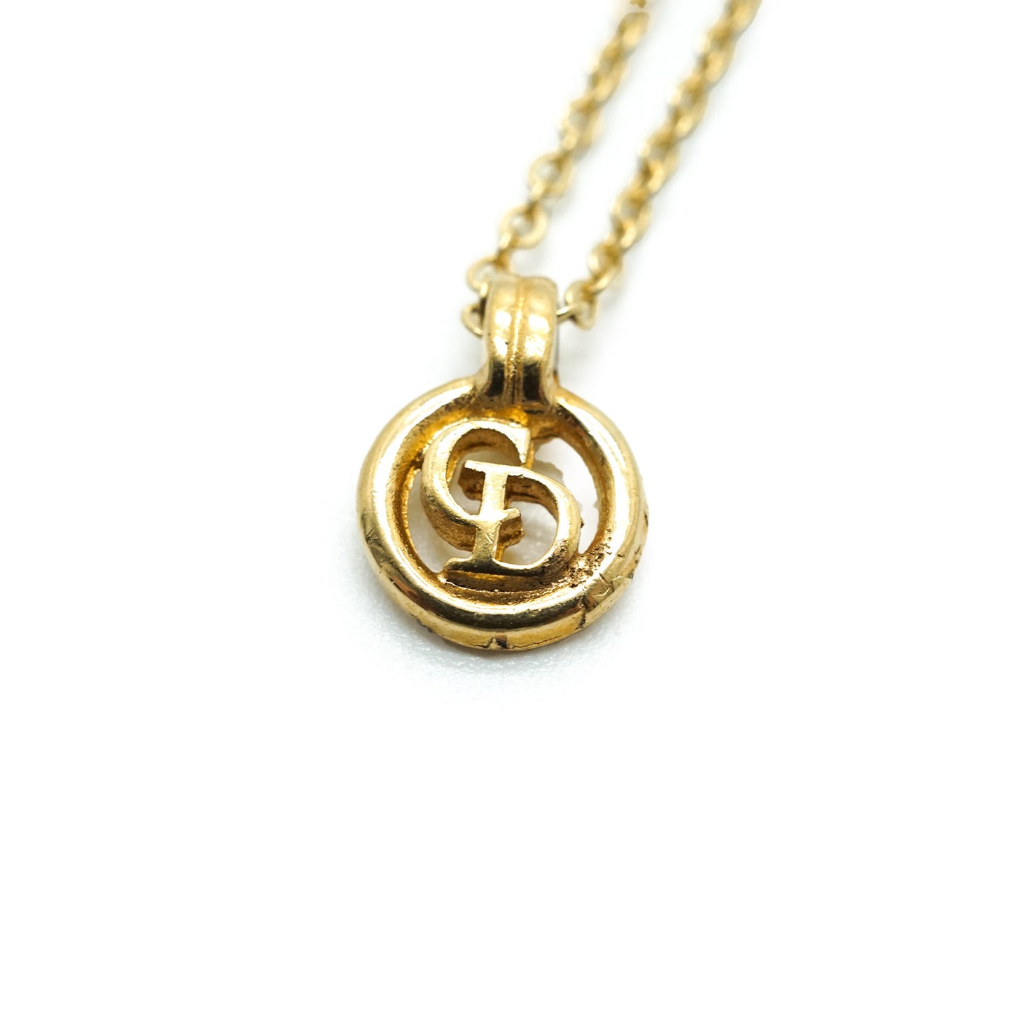 CD Logo Charm Necklace