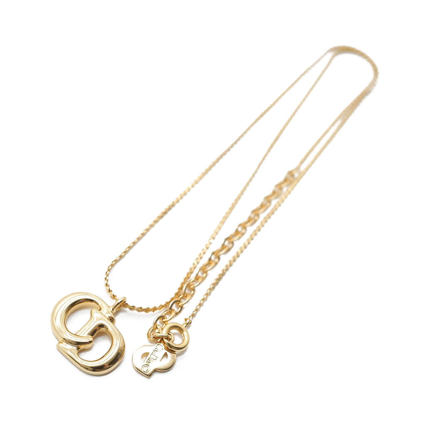 CD Logo Gold Necklace