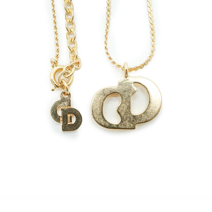 CD Logo Gold Necklace