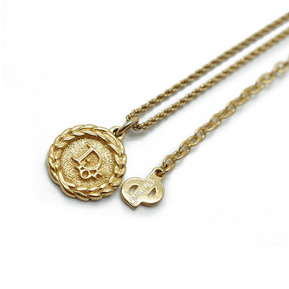 Laurel Gold Medallion Necklace