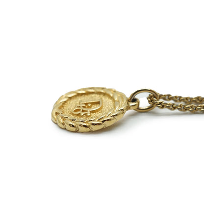 Laurel Gold Medallion Necklace