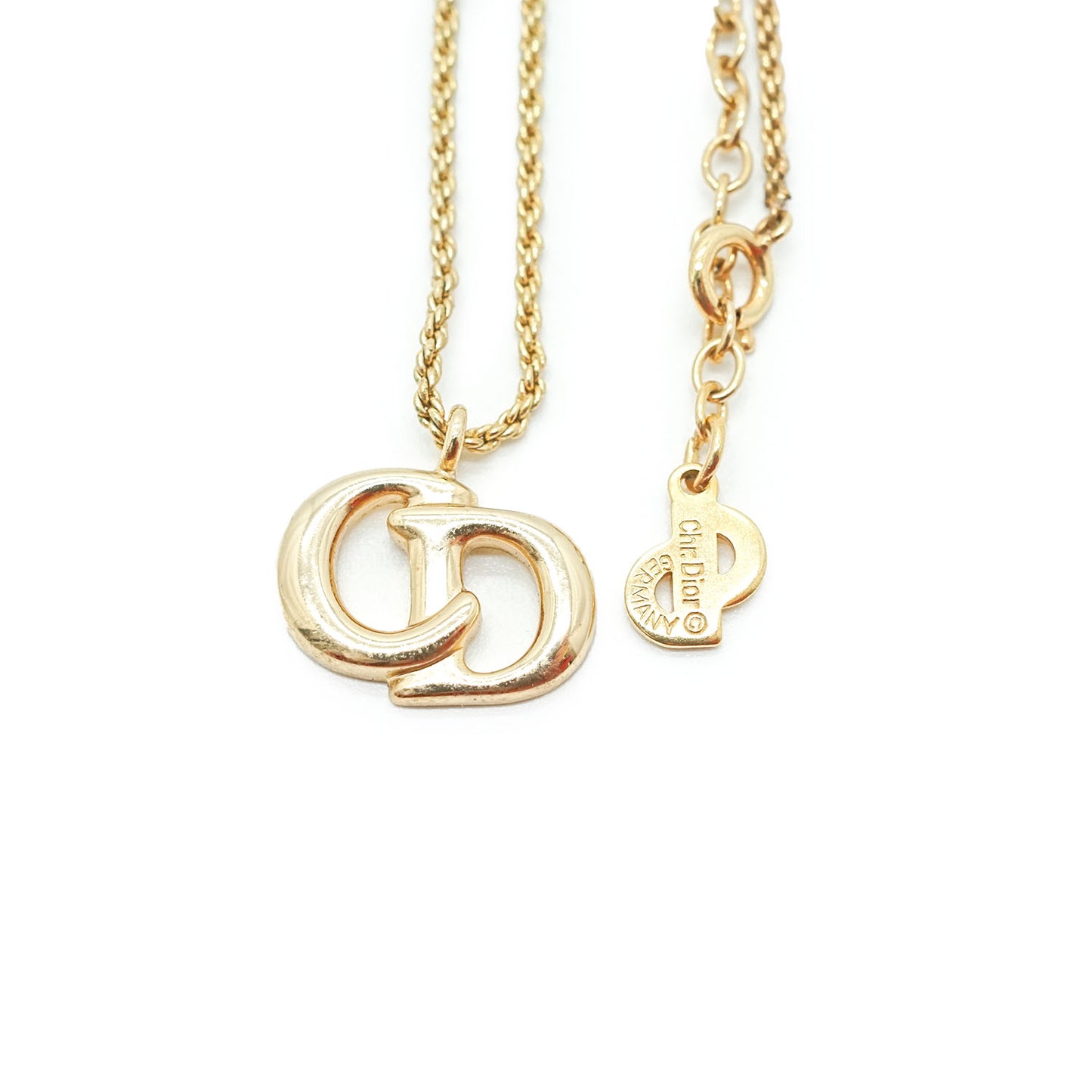 CD Logo Gold Necklace