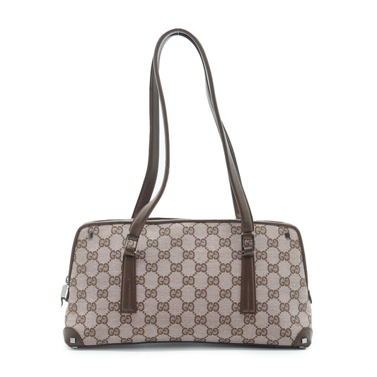 GG Canvas Leather Shoulder Bag