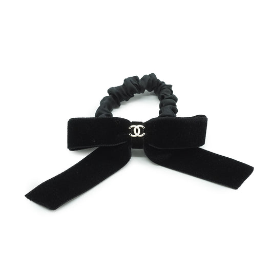 Black Silk Velvet Hair Tie